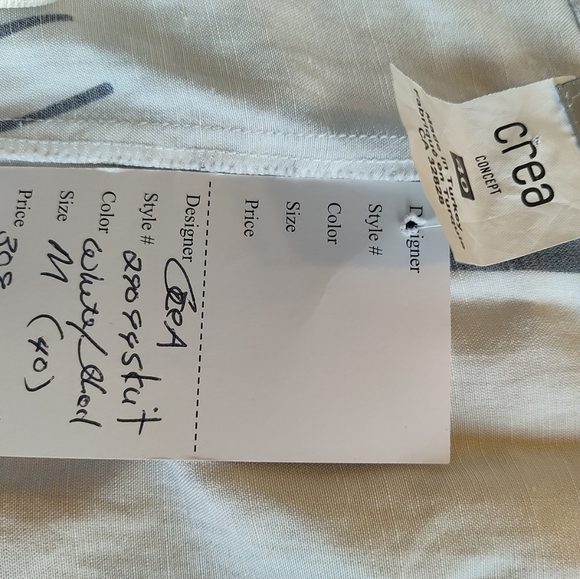 Crea Concepts Ivory Black Gray Geometric Skirt. Size 40 Medium - Picture 8 of 11